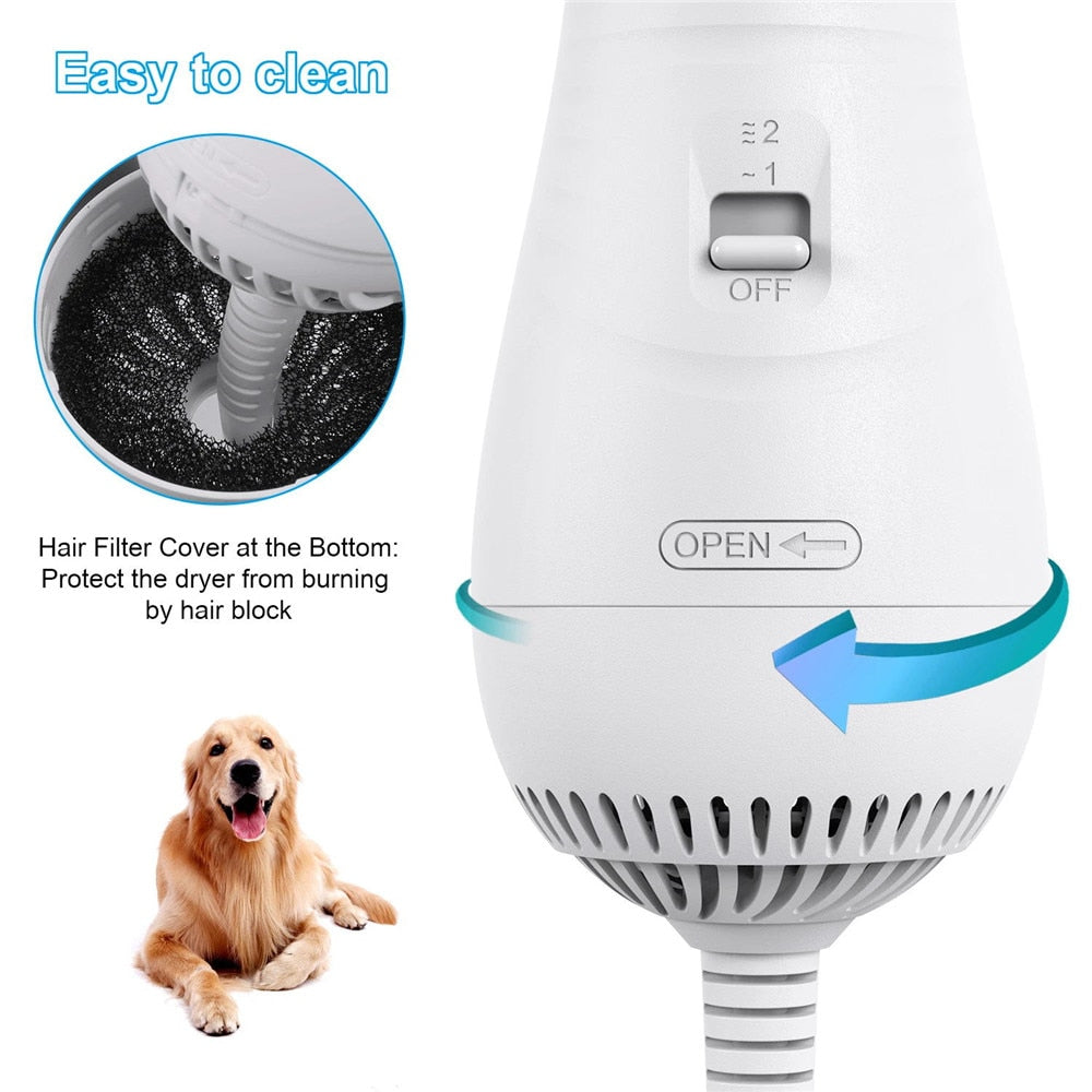 2-in-1 Pet Blow Dryer and Comb