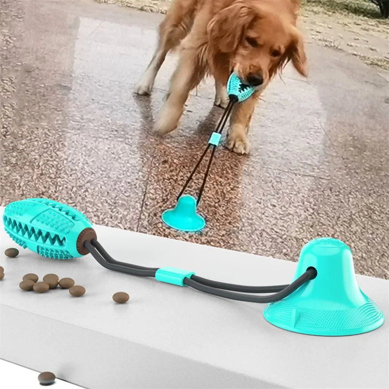 Interactive Silicone Suction Cup Dog Ball Toy