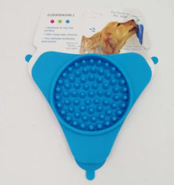 Slow Feeder Pet Bowl with Silicone Suction Base - Blue