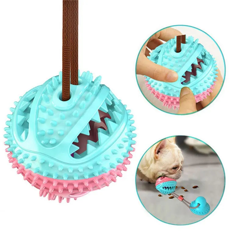 Interactive Silicone Suction Cup Dog Ball Toy